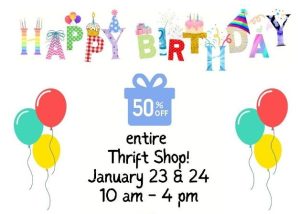 Read more about the article Thrift Shop Birthday Sale